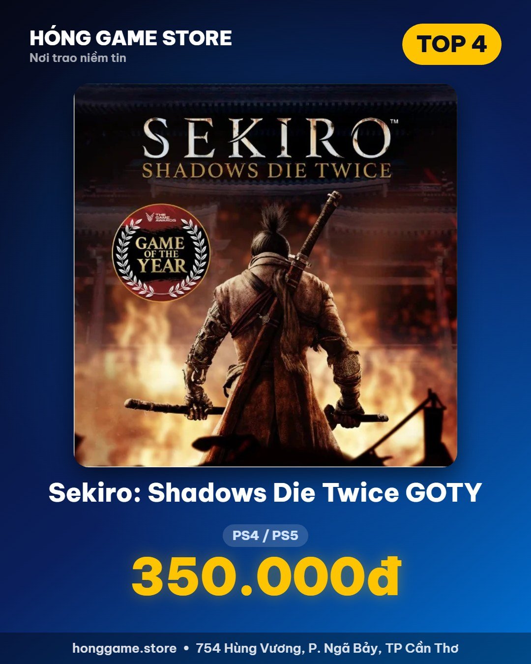 Sekiro Shadows Die Twice GOTY PS4 PS5 giá 350.000đ